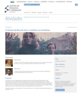 Palestra O Cinema da Boca do Lixo, CPF/SESC, mai/14